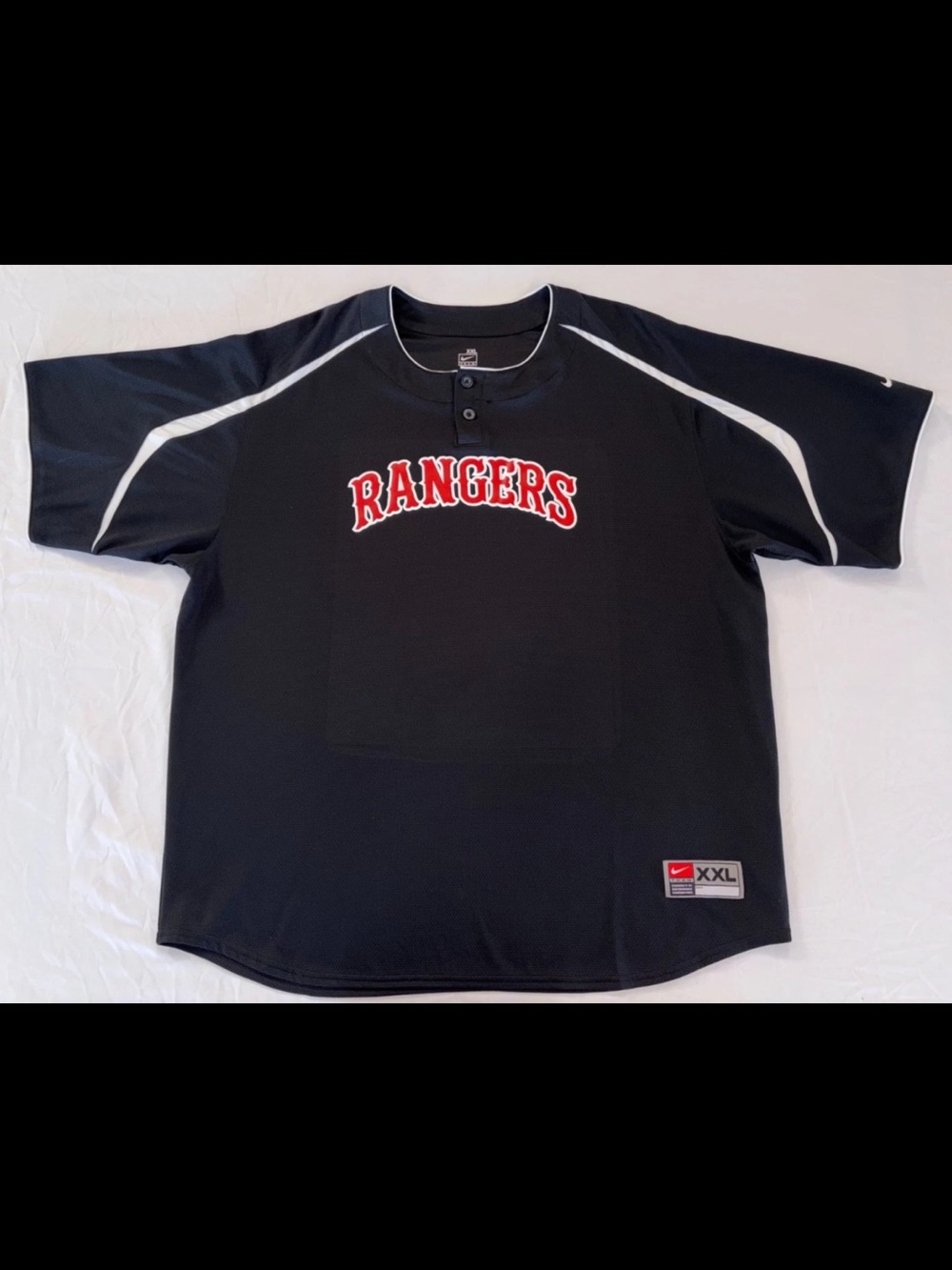 Nike Texas Ranger Black, Red and White Jersey-XXL